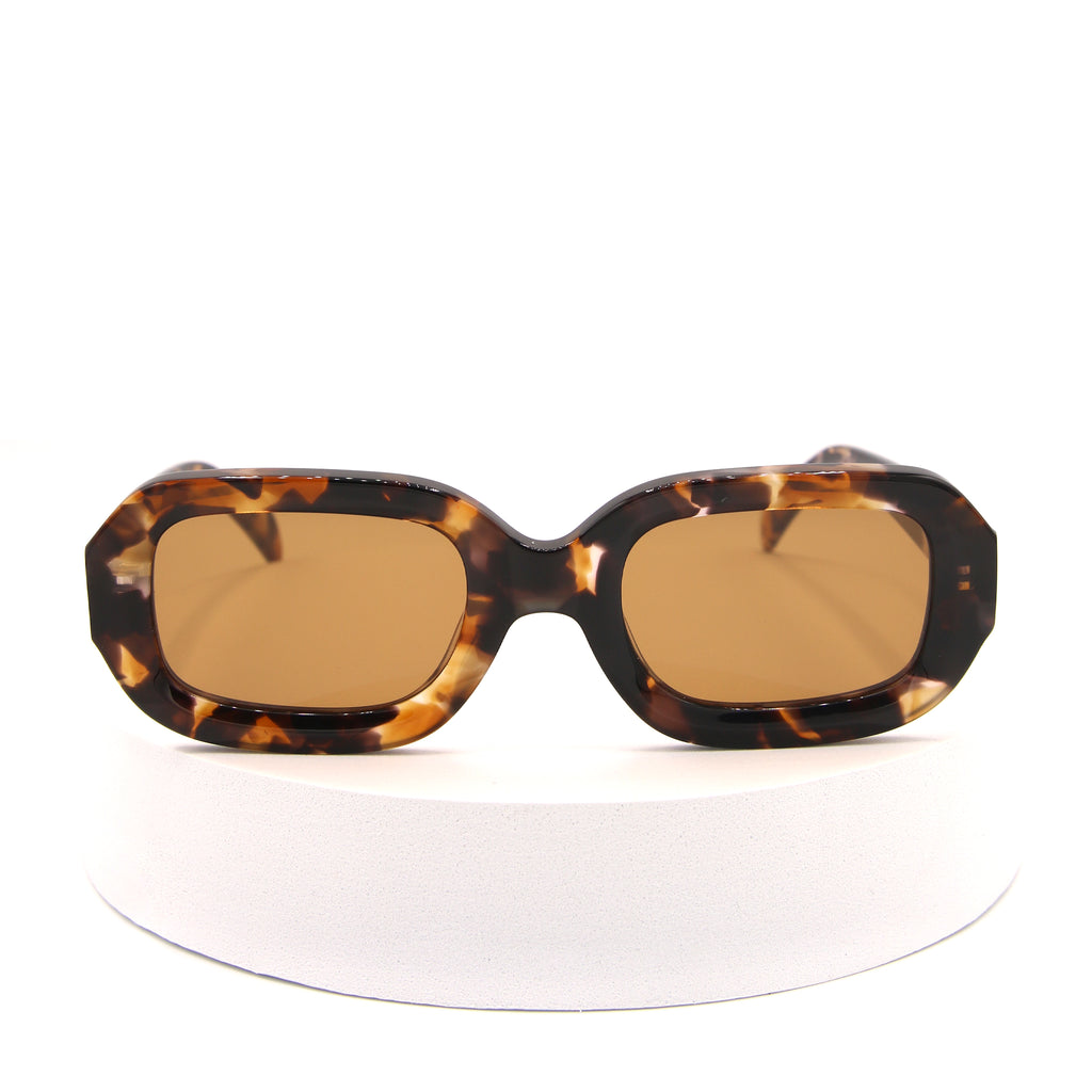 Mahogany Obsidian Oversized Sunglasses - Vintage Brown UV400